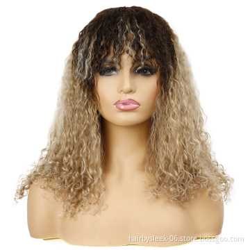 Rebecca Curly Lace Front Wigs ombre human hair wigs kinky curly brazilian hair Water Wave synthetic braiding hair for woman